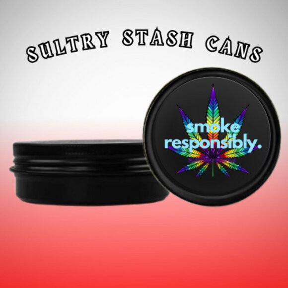 SMOKE RESPONSIBLY STASH CAN - Picture 2 of 2